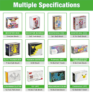 Boîte <span class=keywords><strong>de</strong></span> rangement en acrylique pour cartes magnétiques Booster Pack Protector, étui <span class=keywords><strong>de</strong></span> présentation pour cartes <span class=keywords><strong>Pokemon</strong></span> TCG, boîte <span class=keywords><strong>de</strong></span> présentation en acrylique ETB - Product Image 6