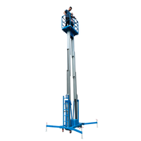 Plateforme élévatrice électrique mobile hydraulique à mât vertical en aluminium, 4m, 6m, 8m, 10m, 12m, 14m, pour une ou deux personnes