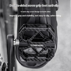 Pédale à trois roulements TOSUOD pour <span class=keywords><strong>VTT</strong></span> et vélos de route, en fibre de <span class=keywords><strong>carbone</strong></span> et axe en titane T700, corps en alliage d'aluminium pour le cyclisme en plein air - Product Image 3
