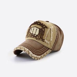 Casquette de baseball sportive à 5 panneaux pour homme, en coton 100 %, effet vieilli, avec logo brodé personnalisé - Product Image 2