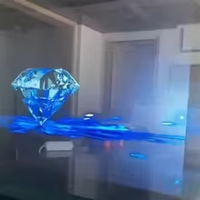 Écran LED en cristal holographique invisible lorsqu'il est éteint, film flexible haute transparence pour mur de devanture de boutique de luxe