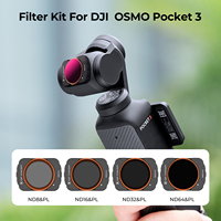Filtres magnétiques K&F Concept 2 en 1 ND&PL ND8&PL+ ND16&PL+ ND32&PL+ ND64&PL, lot de 4, 28 couches nano-revêtement pour DJI Osmo Pocket 3/4