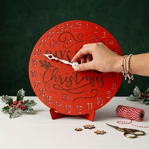Calendario de Adviento Redondo de Madera, Calendario de Cuenta Regresiva Navideña, Decoración Festiva Reutilizable para Mesa - Product Image 6