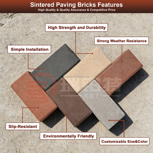 Pavage carré argile <span class=keywords><strong>brique</strong></span> pour carré trottoir rue guidage aveugle route fritté finisseur décoratif jardin mur bâtiment revêtu - Product Image 2