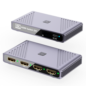 Xput Tốc Độ Cao Siêu 48Gbps 8K 3 Để 1 <span class=keywords><strong>HDMI</strong></span> 2.1 Chuyển Đổi Chơi Game Giao Diện Điều Khiển Âm Thanh/Video Máy Tính/<span class=keywords><strong>TV</strong></span> Màn Hình Hiển Thị 3X1 <span class=keywords><strong>HDMI</strong></span> Chuyển Đổi - Product Image 1