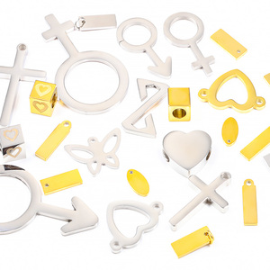 Tùy Chỉnh Laser Khắc Vàng Mạ Thép Không Gỉ Kim Loại Tên <span class=keywords><strong>Tag</strong></span> Mặt Dây Chuyền Quyến Rũ Cá Nhân Phụ Kiện Cho Đồ Trang Sức Tự Làm - Product Image 6