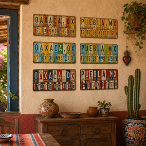 Plaque Métallique Vintage Mexico City, Panneau en Étain Rustique Rétro, Décoration Murale pour Bar et Garage, Style Ancien - Product Image 3
