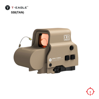 Lunette de visée tactique T-EAGLE de haute qualité 1X 558 TAN avec point rouge et vert illuminé, lunette de visée de chasse, lunette optique en alliage d'aluminium