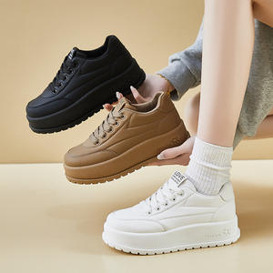 Nouvelles chaussures compensées décontractées à la mode, dessus en PU, semelle extérieure légère, plateforme confortable, baskets pour femmes - Product Image 5