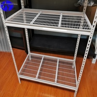 Étagère de rangement en maille métallique Jiayuan 1830*600*1830mm, robuste, revêtement poudré, capacité 150-200kg, avec barre de support et renforts latéraux