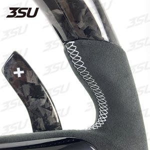 Palettes de changement de volant en cuir forgé en fibre de carbone pour Audi TT TTS TTRS R8 V8 V10 S3 S4 S5 <span class=keywords><strong>A3</strong></span> A4 A5 A6 - Product Image 5