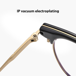 Gafas cuadradas de titanio puro ultraligeras al por mayor de fábrica, montura moderna para gafas estilo ordenador - Product Image 6