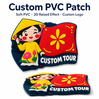 Patch en caoutchouc PVC souple 3D surélevé de forme irrégulière personnalisée, badge logo extérieur imperméable et coloré pour sacs et vêtements