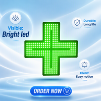 Enseigne LED personnalisée pour pharmacie, croix lumineuse à haute luminosité, perforée, pour magasin médical