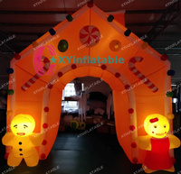 Arche gonflable de Noël 2026 avec éclairage LED, arche de sapin de Noël gonflable pour décoration extérieure