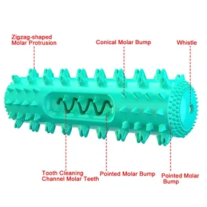 Spazzolino da denti per cani cigolante giocattolo per cani di media taglia interattivi all'aperto per migliorare Iq resistente ai denti per la pulizia di animali domestici - Product Image 5