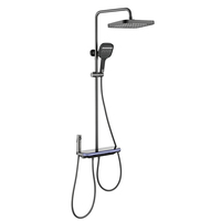 Produits de salle de bain de haute qualité Douche Ensemble de douche Ambiance lumière piano mélangeur de clé Robinet avec ensemble de douche Thermostat