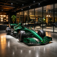 Modèle de voiture de course grandeur nature en résine, sculpture de voiture de course de formule personnalisée en fibre de verre peinte à la main pour l'exposition et la décoration de salle d'exposition