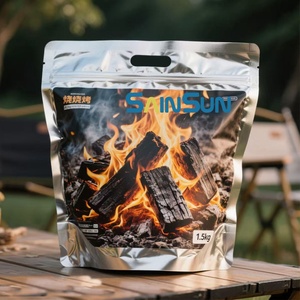 Custom Printed 3kg 5kg 10kg 15kg <b>BBQ</b> <b>Coal</b> Packaging Zipper <b>Bag</b> Charcoal Briquettes Packaging <b>Bag</b> Paper <b>Bags</b> for Charcoal - Product Image 6