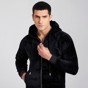 Casual Regular Windproof 100% Cotton Hooded Blank Two Piece <b>Tracksuits</b> for Men Custom Sweatsuit Set Unisex Vintage Training - Product Image 1