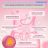 Comprimés Probiotiques pour Femmes à Marque Blanche avec Prébiotiques et Canneberge pour la Santé Vaginale et Intestinale OEM/ODM