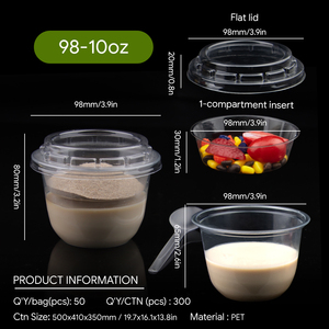 工場卸売 98mm口径 使い捨てPET透明プラスチックカップと容器 - Product Image 3