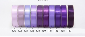 E-Magic 196 Color Personalizado 1 pulgada satén doble cara cinta 100% poliéster para lujo Floral regalo cinta envoltura flores individual - Product Image 2