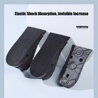 1/2 longueur hauteur augmenter semelle intérieure talon Invisible levage insère ascenseur semelles pour hommes femmes