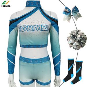 सामान्यल अपने स्वयं के गैंडे लंबे आस्तीन चीयरलीडर संगठनों कस्टम सभी स्टार चीयरलीडिंग वर्दी - Product Image 1