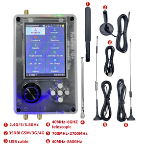 HackRF One R9 V2.0.1 + PortaPack H2 amélioré + coque en plastique assemblée + 5 antennes + câble <span class=keywords><strong>USB</strong></span> - Product Image 2