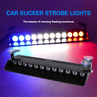2022 Hot Sale Beacon Rot Blau Zweifarbig Blinkend 12 LED Auto Windschutz scheibe Licht Not gefahr Warn blitzlichter