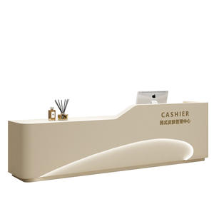 モダンシンプルなウッドラッカーバーカウンター受付美容サロン医療/歯科クリニック衣料病院学校 - Product Image 5