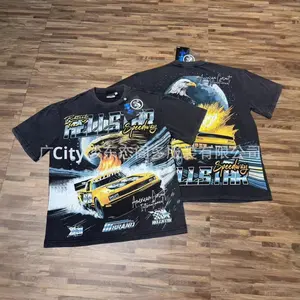 T-shirt unisexe ample à manches courtes imprimé <span class=keywords><strong>graffiti</strong></span> style américain, marque tendance et très populaire Hell Star - Product Image 5