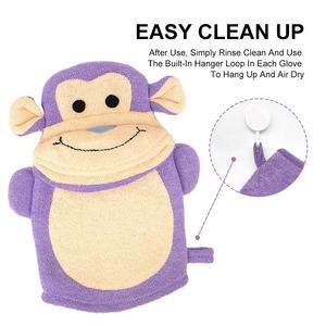 Guantes de baño personalizados <span class=keywords><strong>para</strong></span> niños, manopla de felpa con diseño de animales, <span class=keywords><strong>para</strong></span> decoraciones de Baby Shower, venta al por mayor - Product Image 6