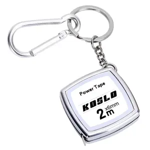 Custom LOGO 2M Metal Mini Gift Steel Tape Portable Keychain Small Ruler