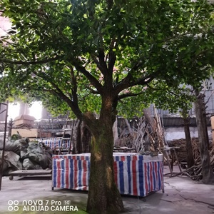 ต้นไทรพลาสติกสีเขียวขนาดใหญ่ ต้นไทรปลอมสำหรับตกแต่งภายในและภายนอกอาคาร - Product Image 6