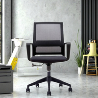 Chaise de bureau ergonomique pivotante caractéristique de jeu siège respirant longue assise confort mi-dossier chaise d'ordinateur bureau