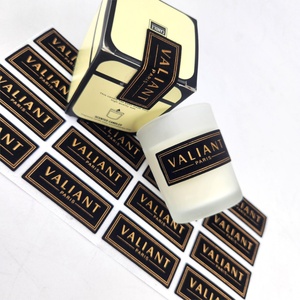 Etiqueta Adhesiva Personalizada para Frascos de Velas Aromáticas, con Estampado en Caliente con Lámina Dorada - Product Image 6