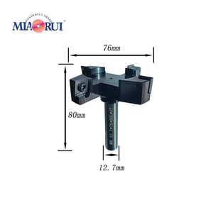 Miaorui 12.7*76*80L*4T Slotting Planing <strong>Bit</strong> Face <strong>End</strong> Mills Milling Cutter Insert-Style CNC Spoilboard Surfacing Wood Router <strong>Bit</strong> - Product Image 2