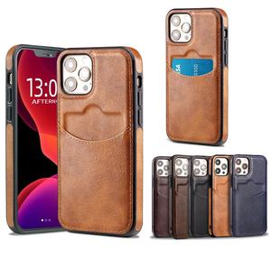 Funda de teléfono móvil de cuero PU Premium para Iphone 17 16 15 14 13 12 11 Pro Max Plus SE 3 2 ranura para tarjeta accesorios de la cubierta de la cartera - Product Image 1