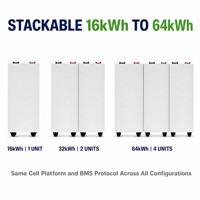 Batterie domestique empilable LiFePO4 16 kWh 51,2 V extensible jusqu'à 64 kWh avec BMS intelligent JK – Expédition depuis l'entrepôt UE