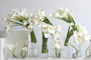 <span class=keywords><strong>Fiori</strong></span> Artificiali Calla Lily Real Touch all'Ingrosso, <span class=keywords><strong>Fiori</strong></span> Bianchi in EVA per Decorazioni Matrimoniali Autunnali e Centrotavola - Product Image 4