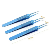 Pinces de maintien de lentilles intraoculaires à manche plat, type bec de canard, autoclavables, pour implantation, micro-instrument ophtalmique