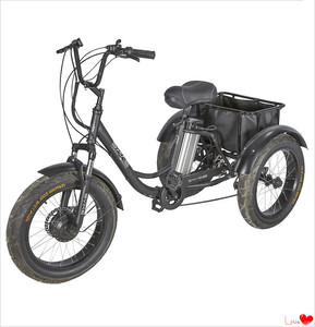 Vélo électrique J à <span class=keywords><strong>trois</strong></span> roues, tricycle, scooter, 3 <span class=keywords><strong>places</strong></span> et cargo, 3 roues avec dossier pour adultes et personnes âgées - Product Image 1
