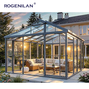 Villas Rogenilan en aluminium et verre, véranda préfabriquée autoportante, <span class=keywords><strong>solarium</strong></span>, structure métallique, Glashaus, Fertighaus pour la maison - Product Image 6