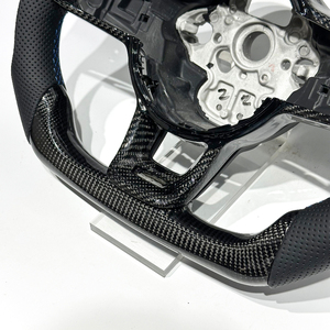 Volante de Fibra de Carbono Negro para VW MK7, Envío Directo desde Almacén en EE. UU., Línea Azul en la Parte Superior, Estilo Deportivo, Gran Venta Global - Product Image 3