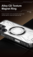 Étui de protection magnétique antichoc en TPU+PC transparent avec charge sans fil pour S25/S24/S23 Ultra/Plus/S21 FE robuste