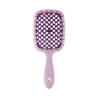 Brosse à cheveux magique à massage et démêlage en paille de blé creuse, petite et carrée, populaire en 2026, avec poignée en plastique pour un usage domestique