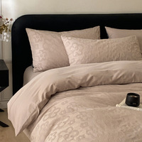 Ensemble de couette en jacquard 100% coton, style européen, luxe, couleur unie, tissage texturé, literie de qualité supérieure, ensemble de literie personnalisé Oeko-Tex