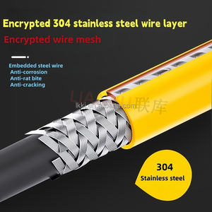 Tubo de <span class=keywords><strong>gas</strong></span> trenzado de alambre de acero inoxidable 304, 1, 5 M2M, medio <span class=keywords><strong>Flexible</strong></span> de PVC de alta presión <span class=keywords><strong>para</strong></span> presión de <span class=keywords><strong>Gas</strong></span> Natural licuado - Product Image 6